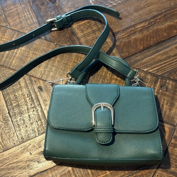 Green Leather Crossbody Bag - Picture 1 of 10